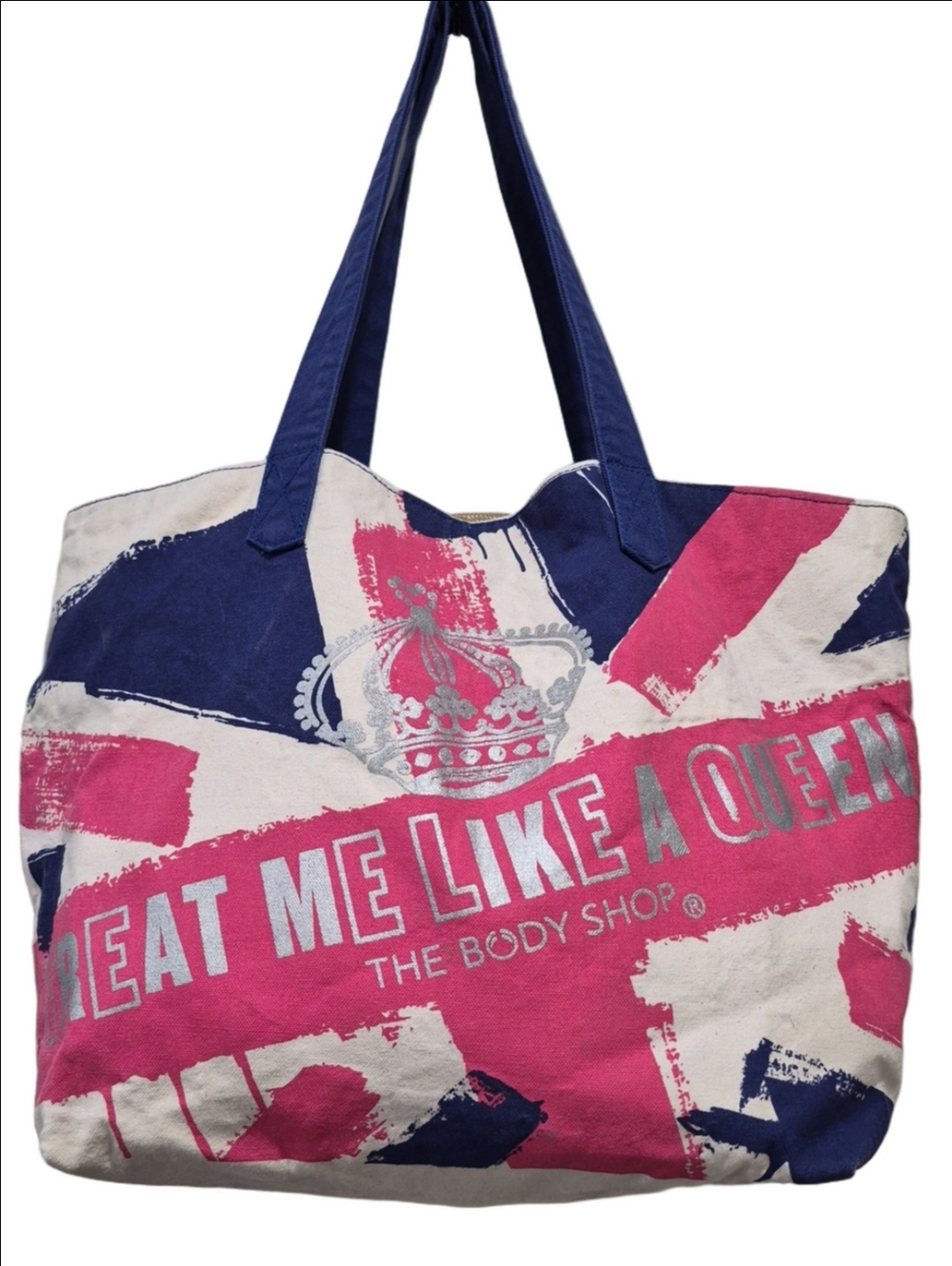 The Body Shop Limited Edition 2013 Union Jack Canvas Tote Bag Double-Sided